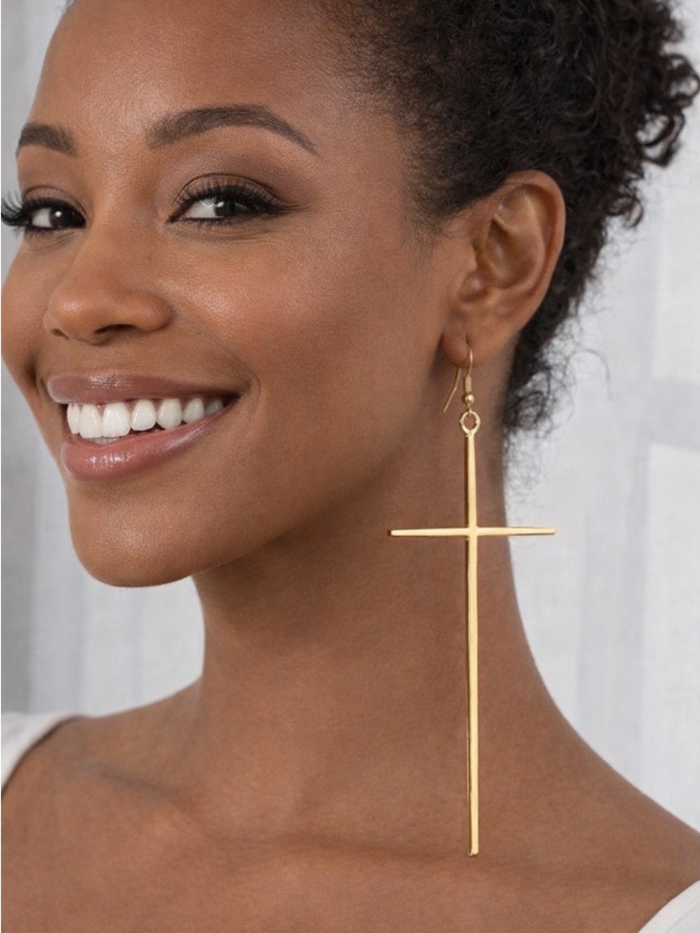 Cross Drop Earrings